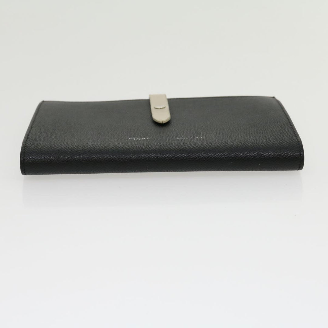 Celine Wallet Leather Black  ar7241