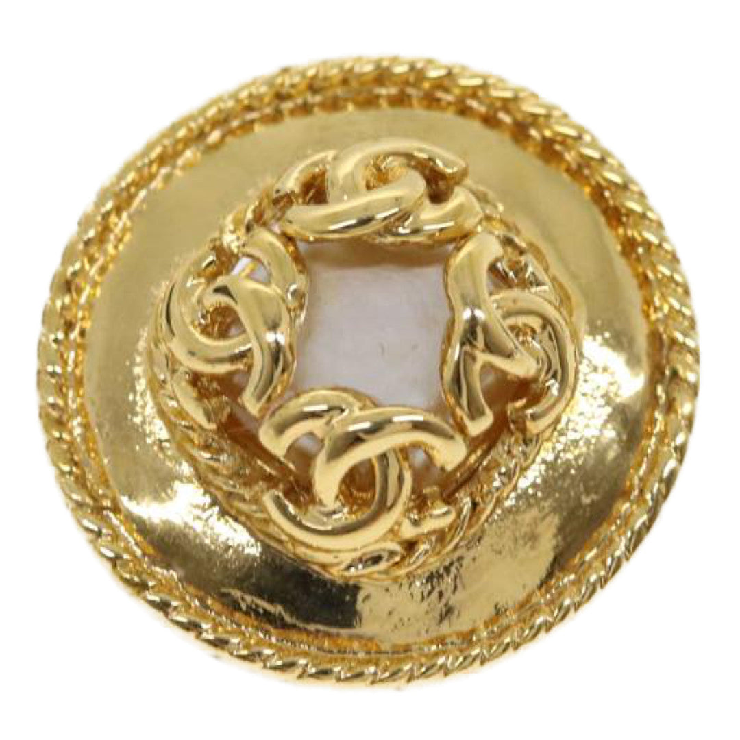 Top Quality Chanel COCO Mark Earring Gold CC Auth ar7354