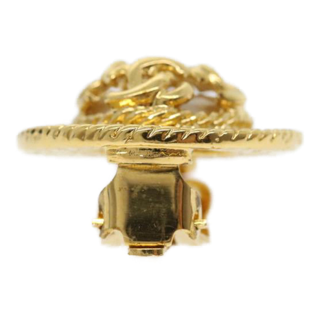 Top Quality Chanel COCO Mark Earring Gold CC Auth ar7354