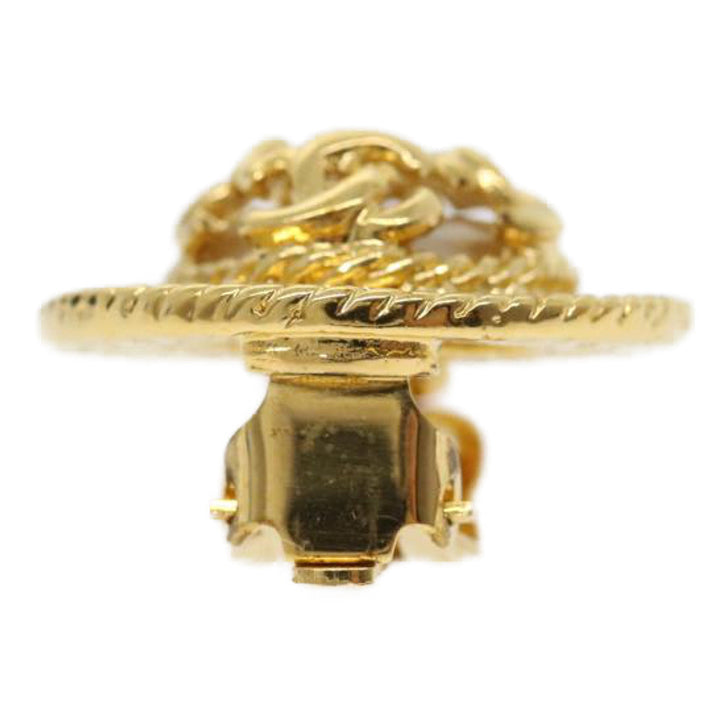 Top Quality Chanel COCO Mark Earring Gold CC Auth ar7354