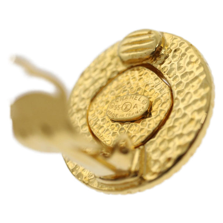 Top Quality Chanel COCO Mark Earring Gold CC Auth ar7354