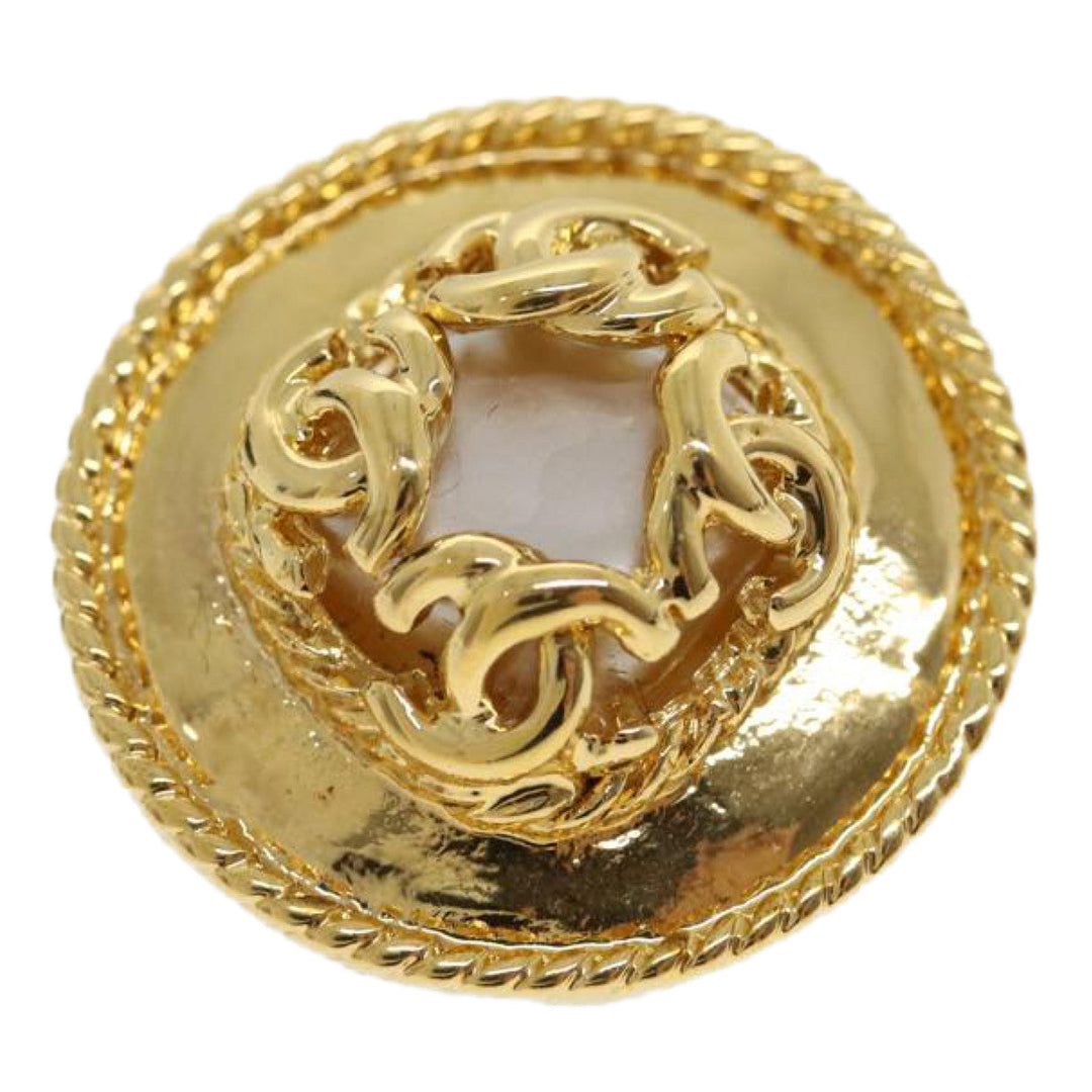 Top Quality Chanel COCO Mark Earring Gold CC Auth ar7354