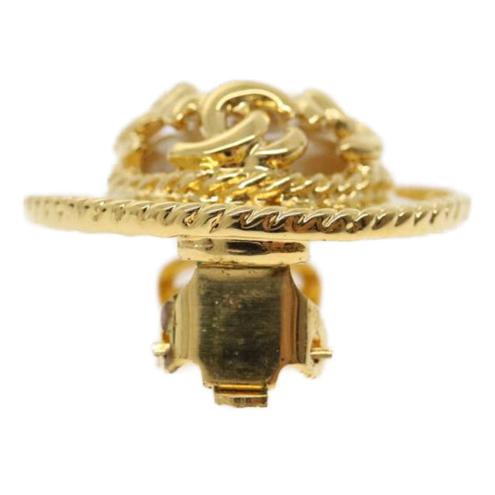 Top Quality Chanel COCO Mark Earring Gold CC Auth ar7354