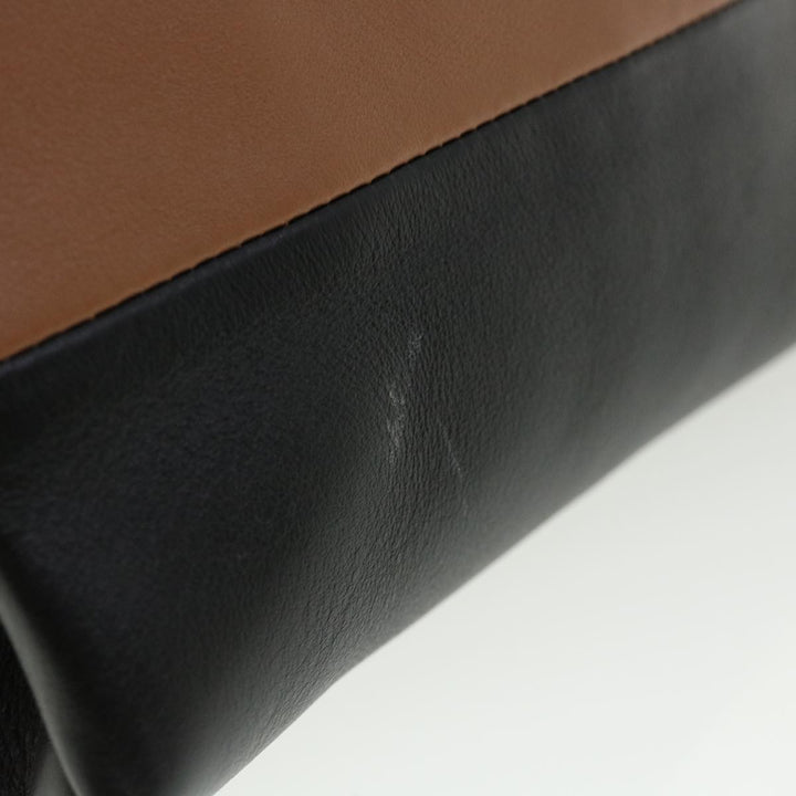 Celine Pouch Leather Black Brown  ar8106B