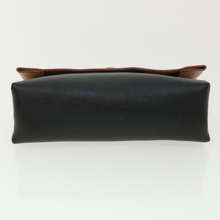 Celine Pouch Leather Black Brown  ar8106B