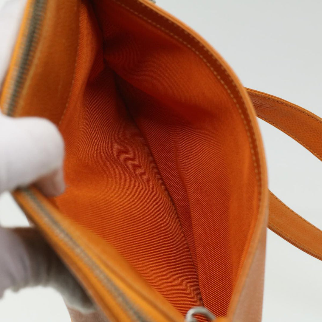 Chanel Chain Shoulder Bag Caviar Skin Orange CC Auth ar8526