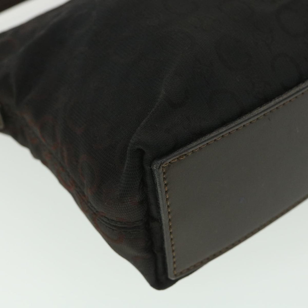 Celine C Macadam Canvas Shoulder Bag Black  ar9020