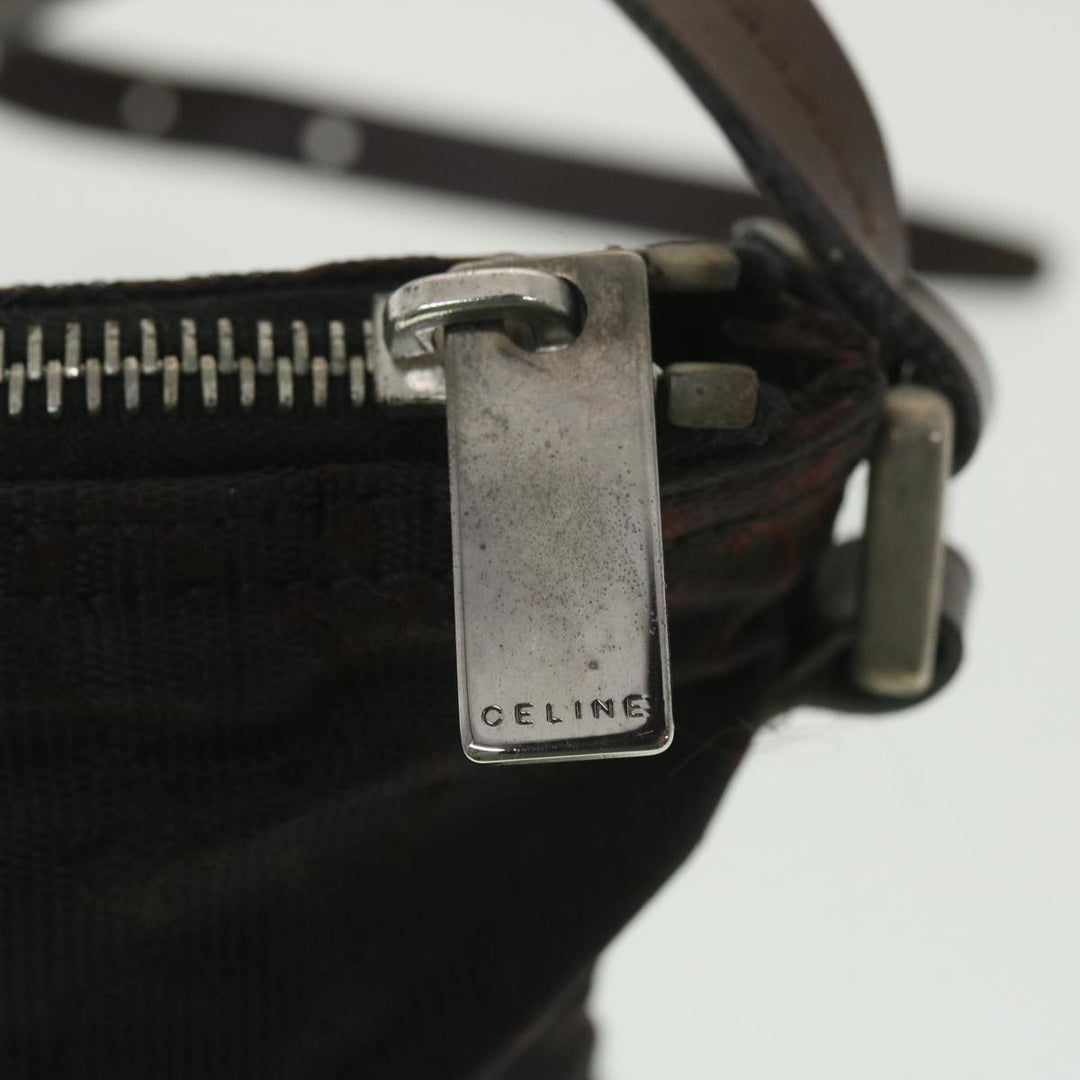 Celine C Macadam Canvas Shoulder Bag Black  ar9020