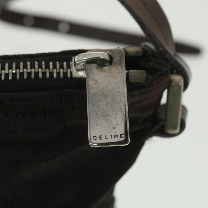 Celine C Macadam Canvas Shoulder Bag Black  ar9020