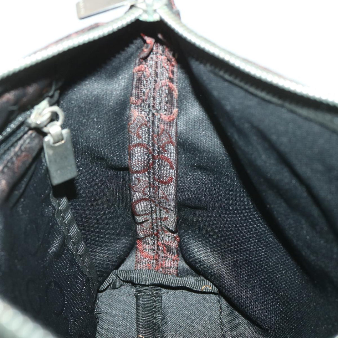 Celine C Macadam Canvas Shoulder Bag Black  ar9020