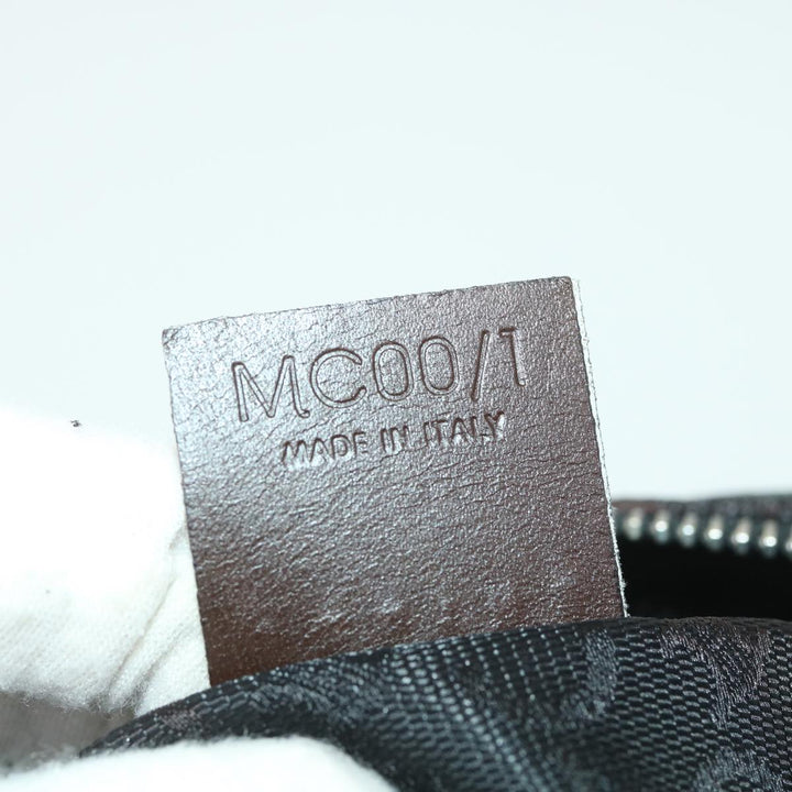 Celine C Macadam Canvas Shoulder Bag Black  ar9020