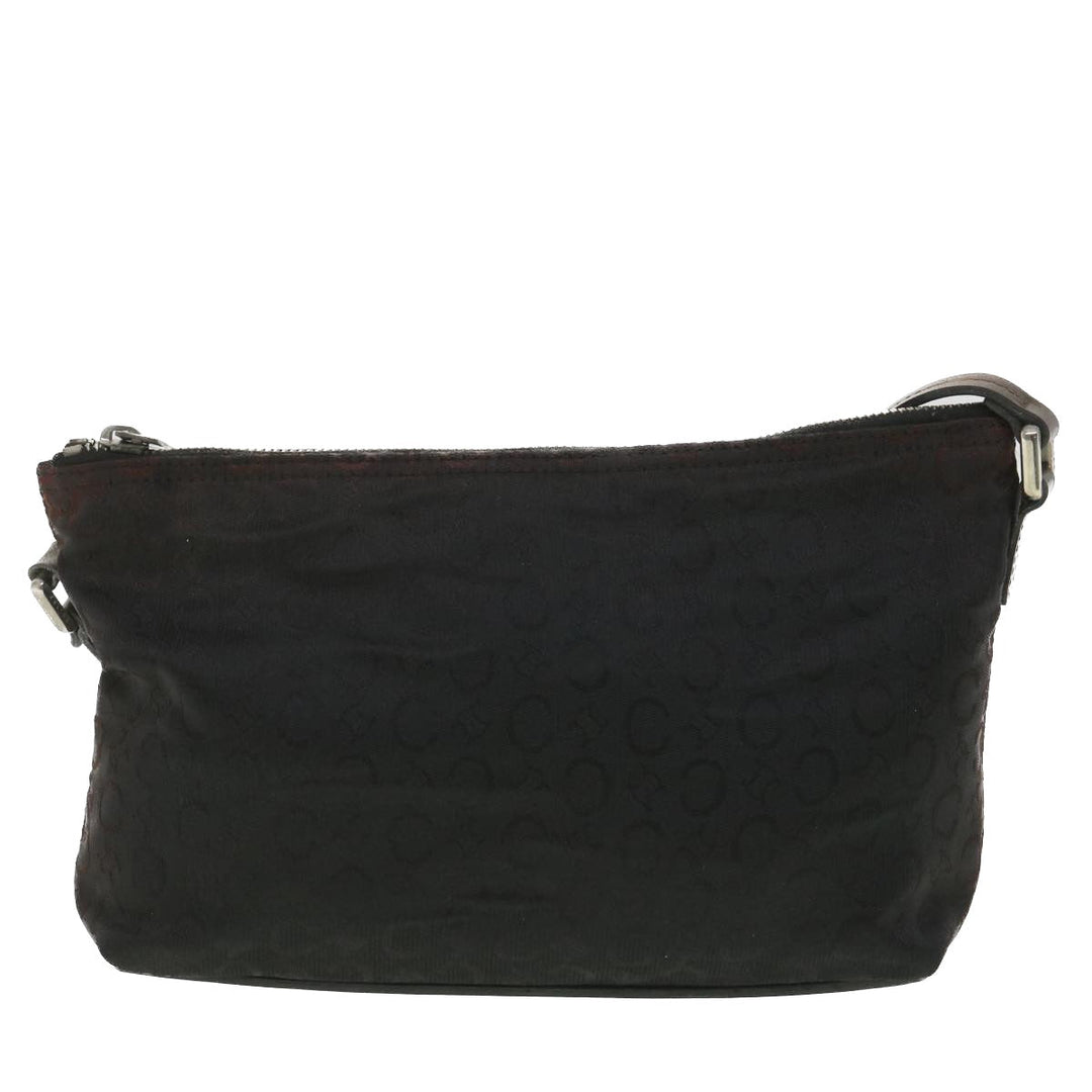 Celine C Macadam Canvas Shoulder Bag Black  ar9020