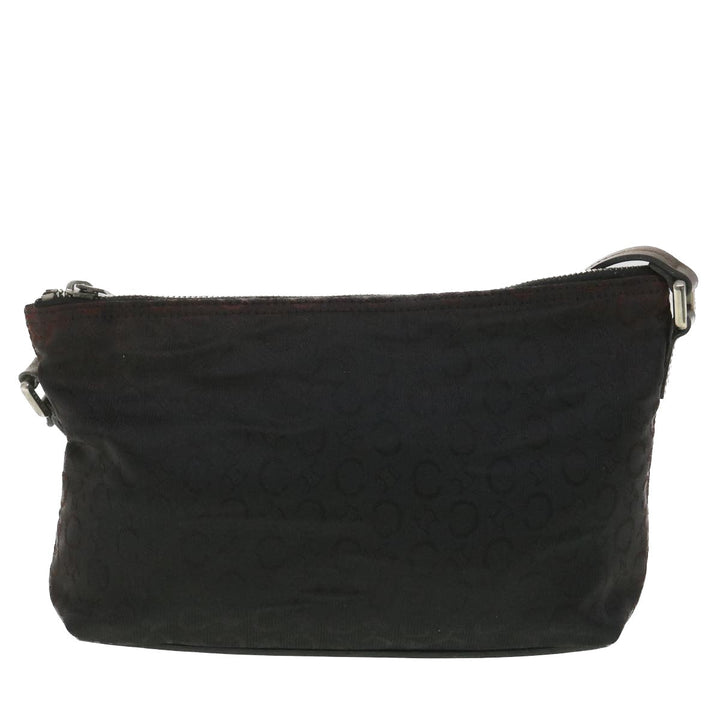 Celine C Macadam Canvas Shoulder Bag Black  ar9020