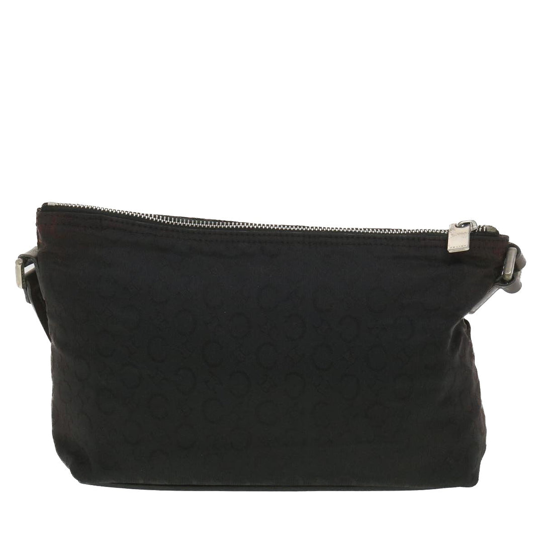 Celine C Macadam Canvas Shoulder Bag Black  ar9020