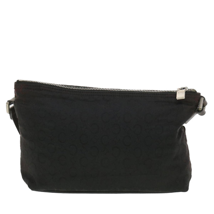 Celine C Macadam Canvas Shoulder Bag Black  ar9020