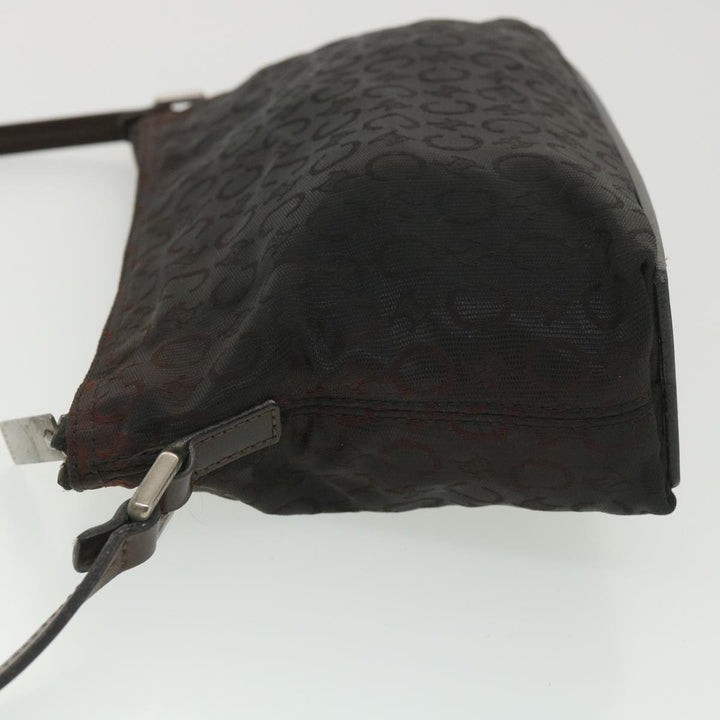 Celine C Macadam Canvas Shoulder Bag Black  ar9020