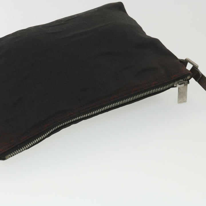Celine C Macadam Canvas Shoulder Bag Black  ar9020