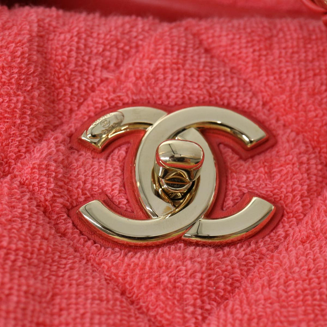 Top Quality Chanel Chain Hand Bag Pile 2way Pink CC Auth ar9158A
