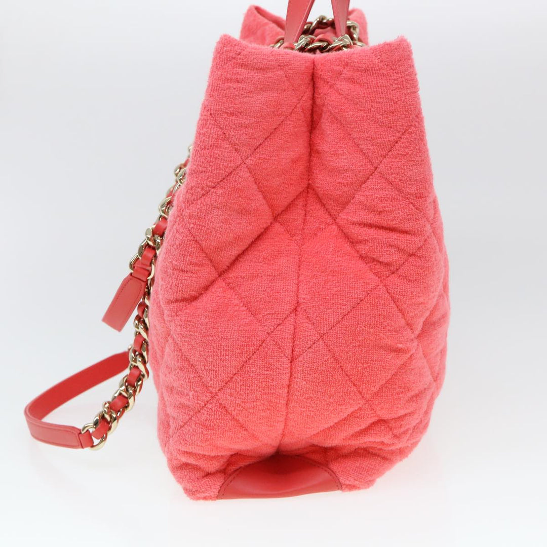 Top Quality Chanel Chain Hand Bag Pile 2way Pink CC Auth ar9158A