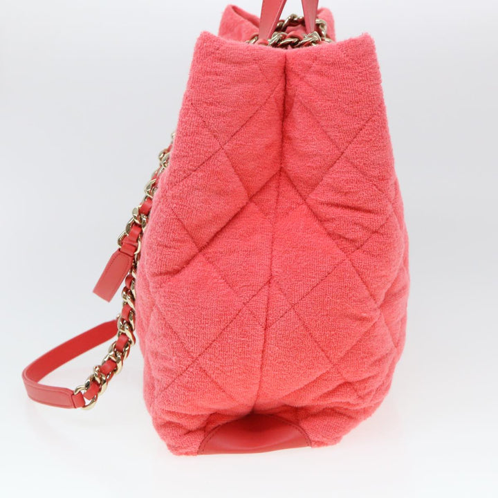 Top Quality Chanel Chain Hand Bag Pile 2way Pink CC Auth ar9158A