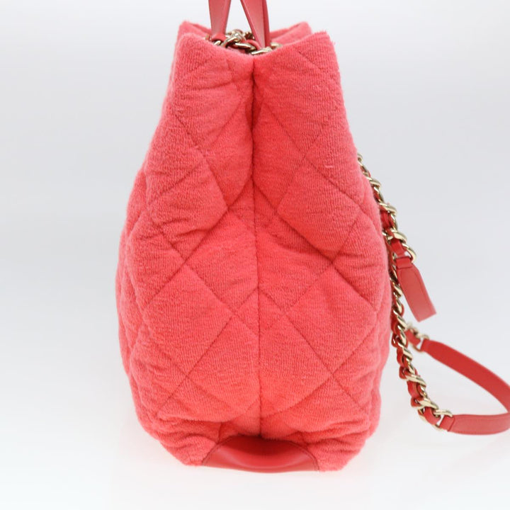 Top Quality Chanel Chain Hand Bag Pile 2way Pink CC Auth ar9158A