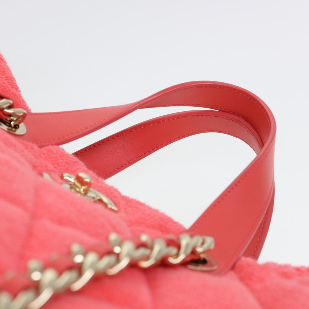 Top Quality Chanel Chain Hand Bag Pile 2way Pink CC Auth ar9158A