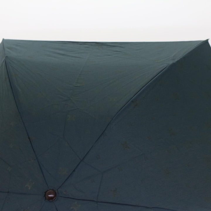 Celine Macadam Canvas Folding Umbrella Nylon Green Brown  ar9574