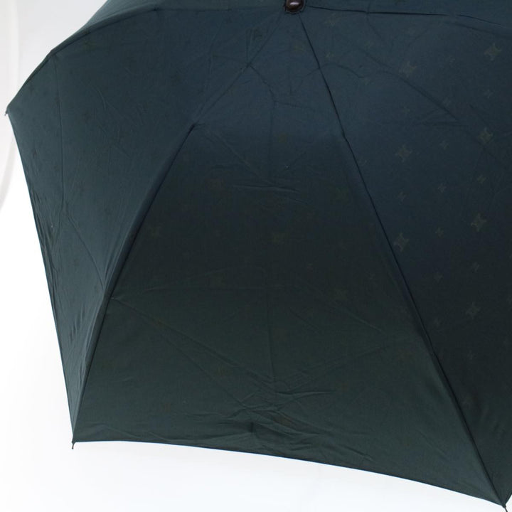 Celine Macadam Canvas Folding Umbrella Nylon Green Brown  ar9574