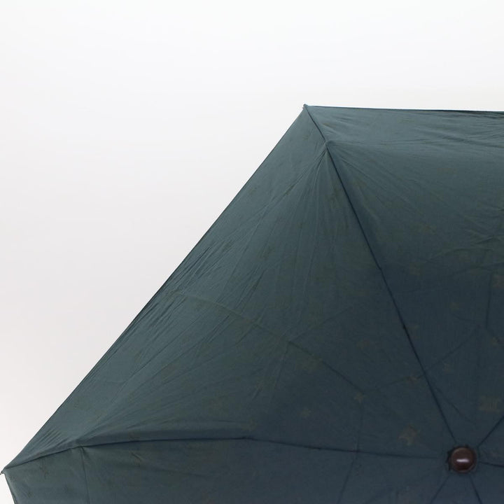 Celine Macadam Canvas Folding Umbrella Nylon Green Brown  ar9574