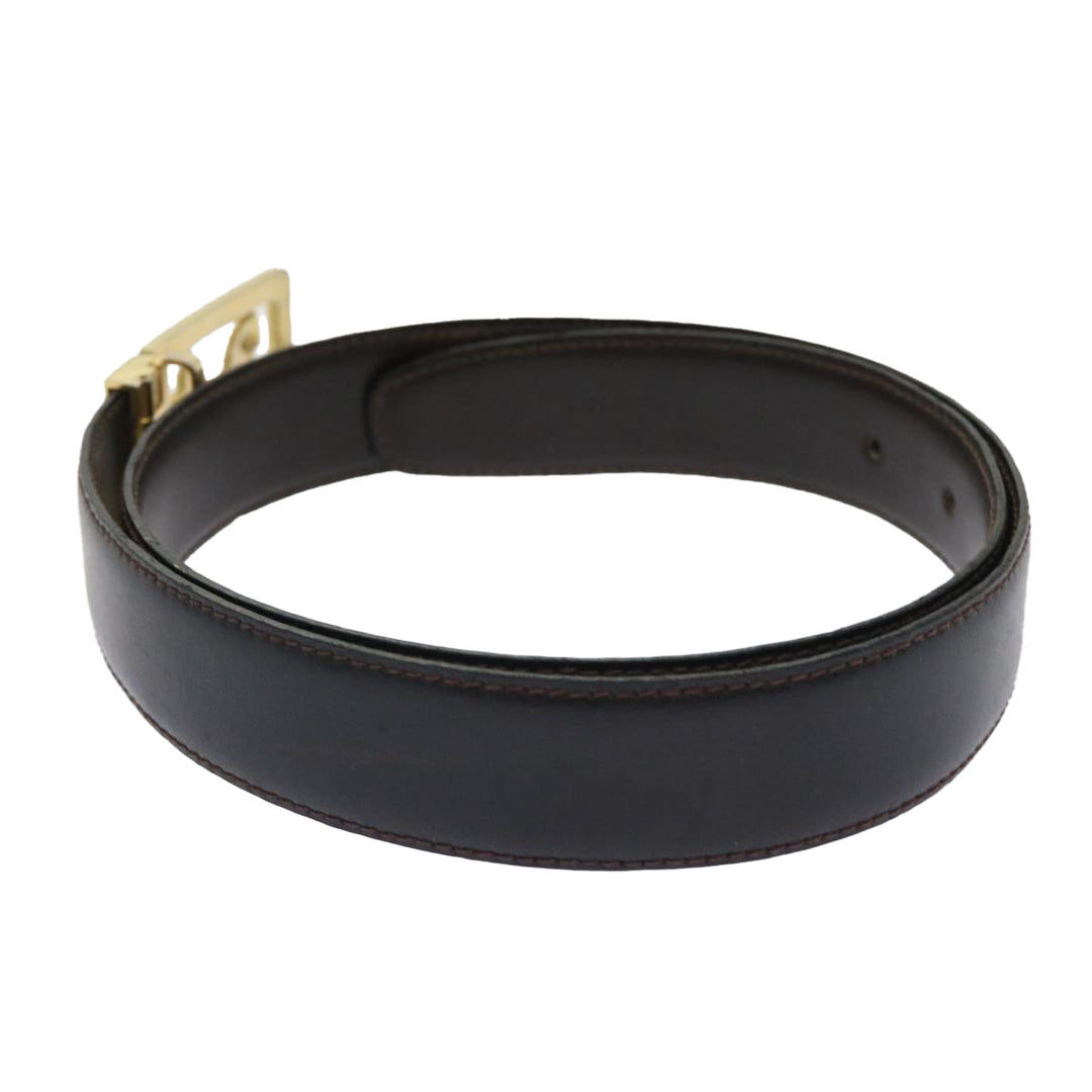 Celine Horse Carriage Belt Leather 28""-32.3"" Black  ar9780