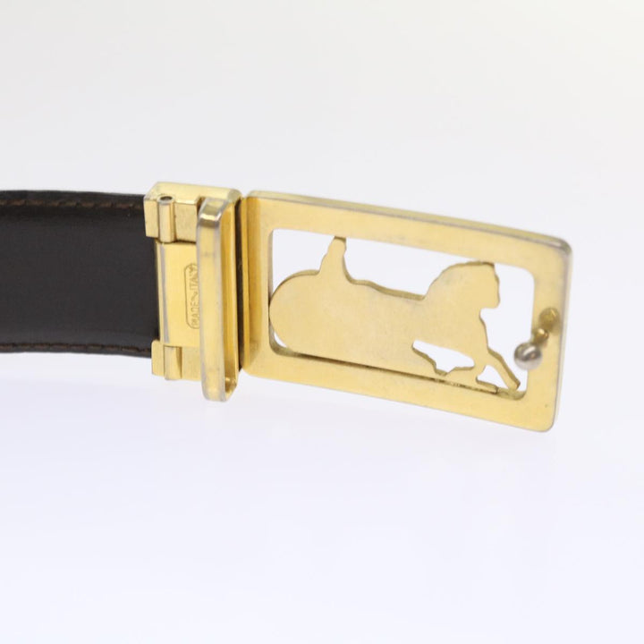 Celine Horse Carriage Belt Leather 28""-32.3"" Black  ar9780