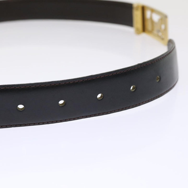 Celine Horse Carriage Belt Leather 28""-32.3"" Black  ar9780