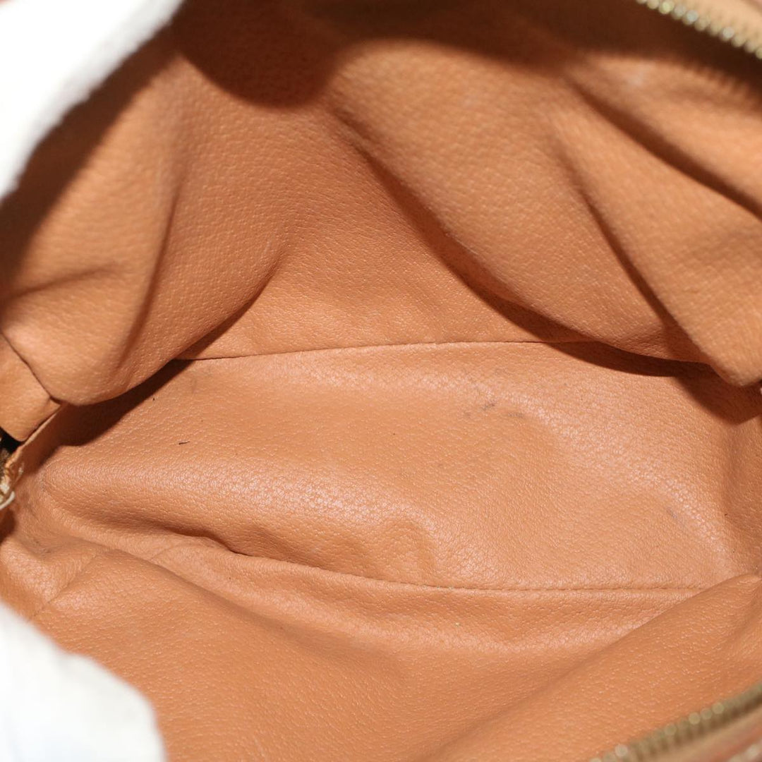 Celine Macadam Canvas Shoulder Bag PVC Leather Brown  ar9832