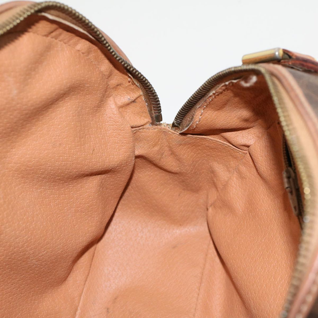 Celine Macadam Canvas Shoulder Bag PVC Leather Brown  ar9832