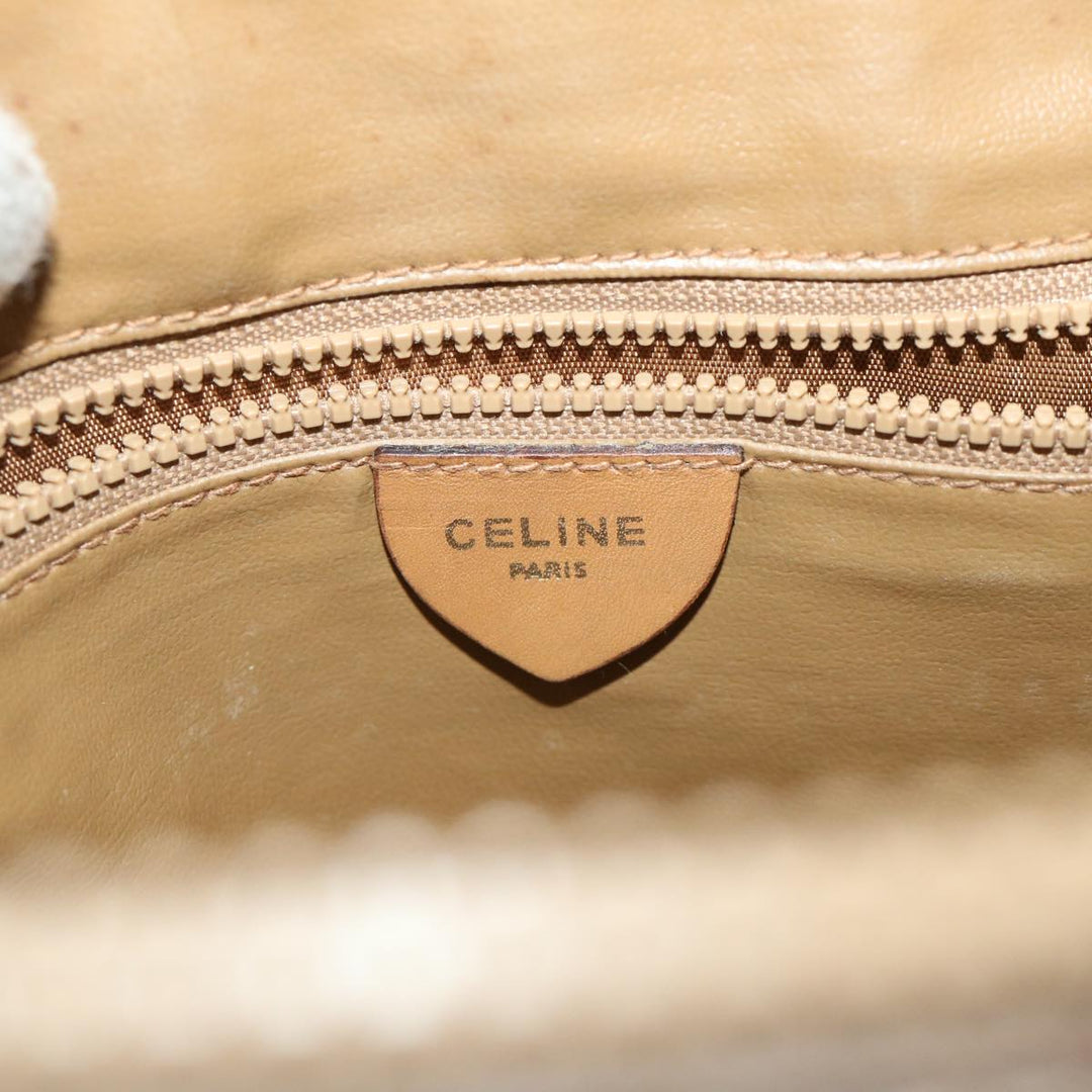 Celine Macadam Canvas Shoulder Bag PVC Leather Brown  ar9883B
