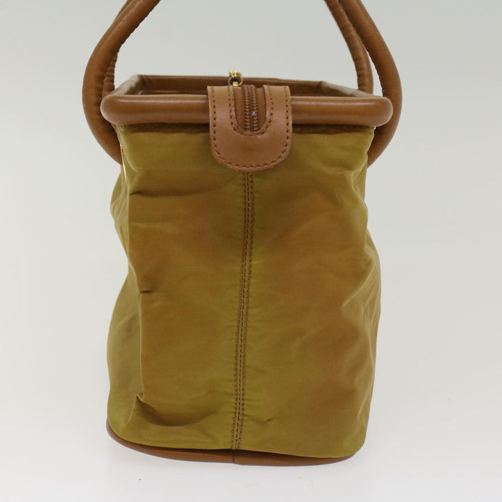 Celine Hand Bag Nylon Khaki Auth ar9963