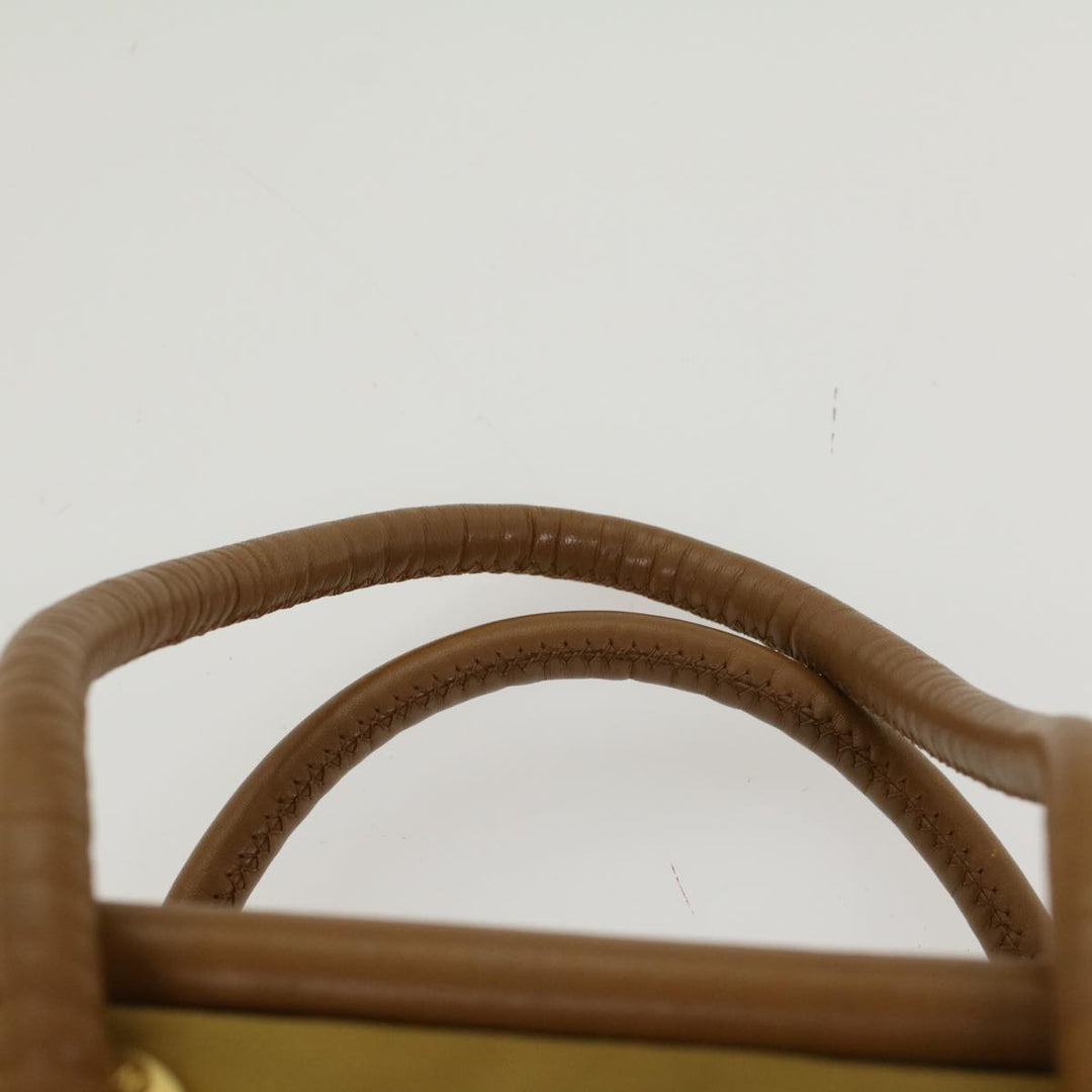 Celine Hand Bag Nylon Khaki Auth ar9963