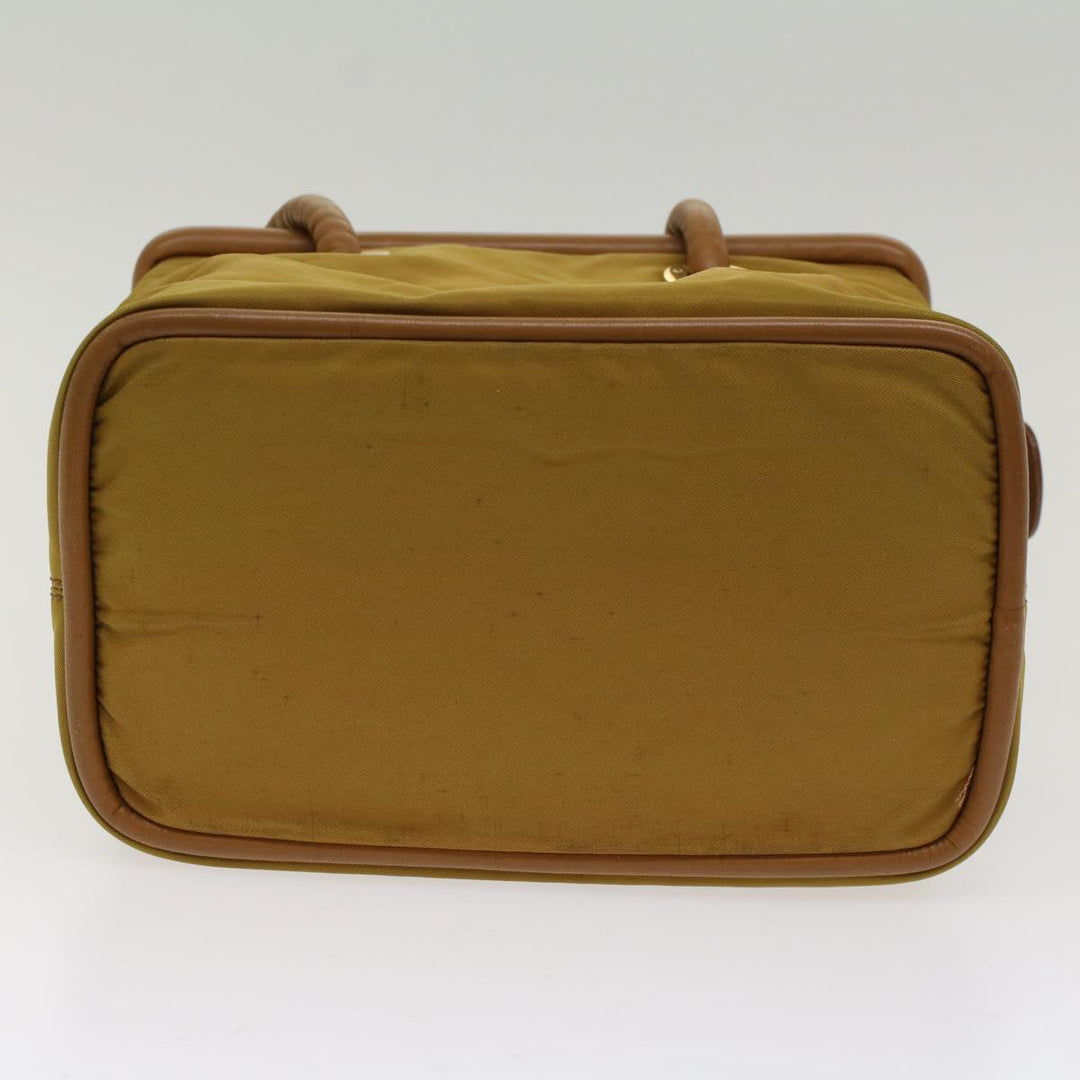 Celine Hand Bag Nylon Khaki Auth ar9963