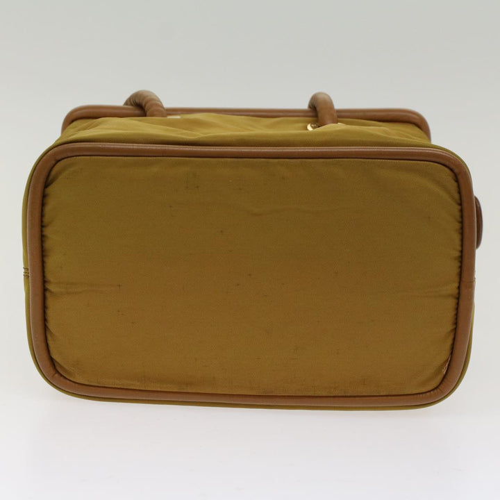 Celine Hand Bag Nylon Khaki Auth ar9963