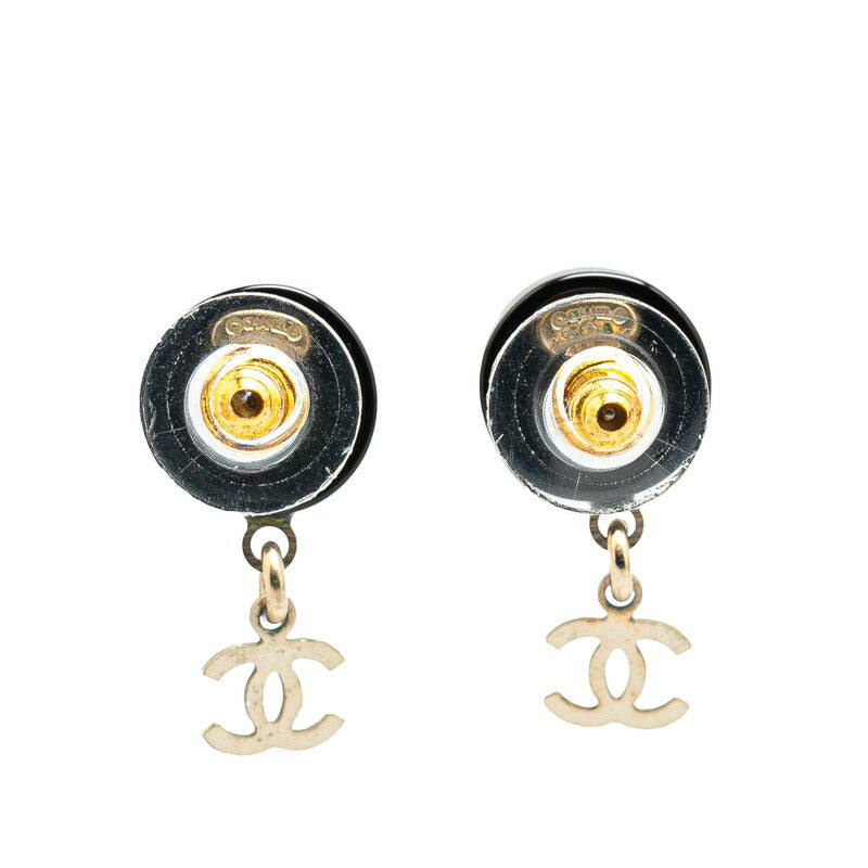 Top Quality Chanel Coco Mark Chain Round Earrings Plastic Metal
