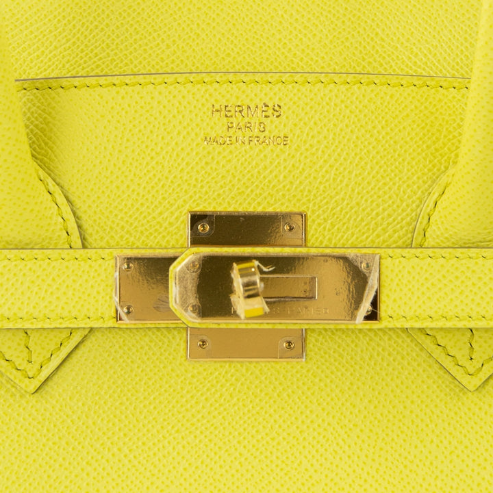 Top quality Hermes Birkin 35 Bag Soufre  Epsom Leather Gold Hardware