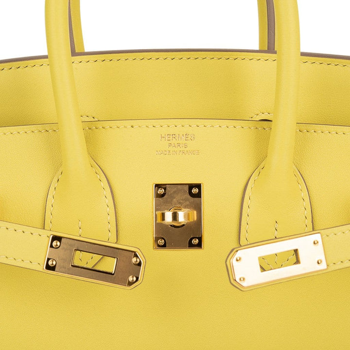 Top quality Hermes Birkin 25 Bag Lime Gold Hardware Swift Leather