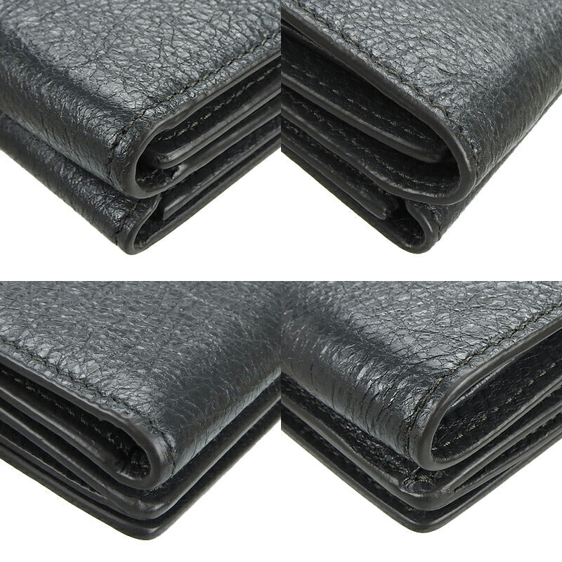 Top Quality Balenciaga Leather Tri-fold Wallet Gray