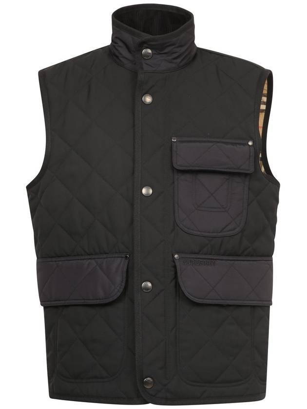 Burberry Diamond Quilted Thermoregulated Vest Black