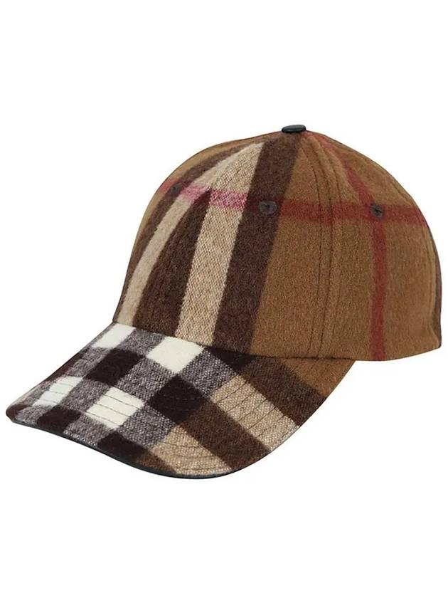 Burberry House Check Wool Ball Cap Brown