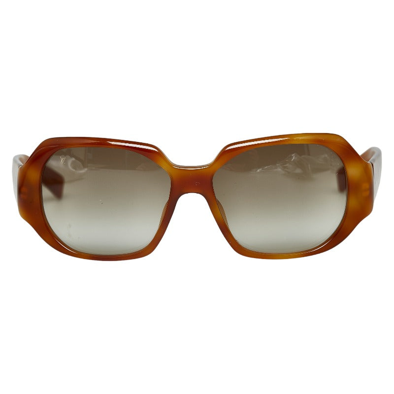 Louis Vuitton Monogram Obsession Curly Grading Lens Sun Glasses Z0028W Brown Gold Plastic  Louis Vuitton