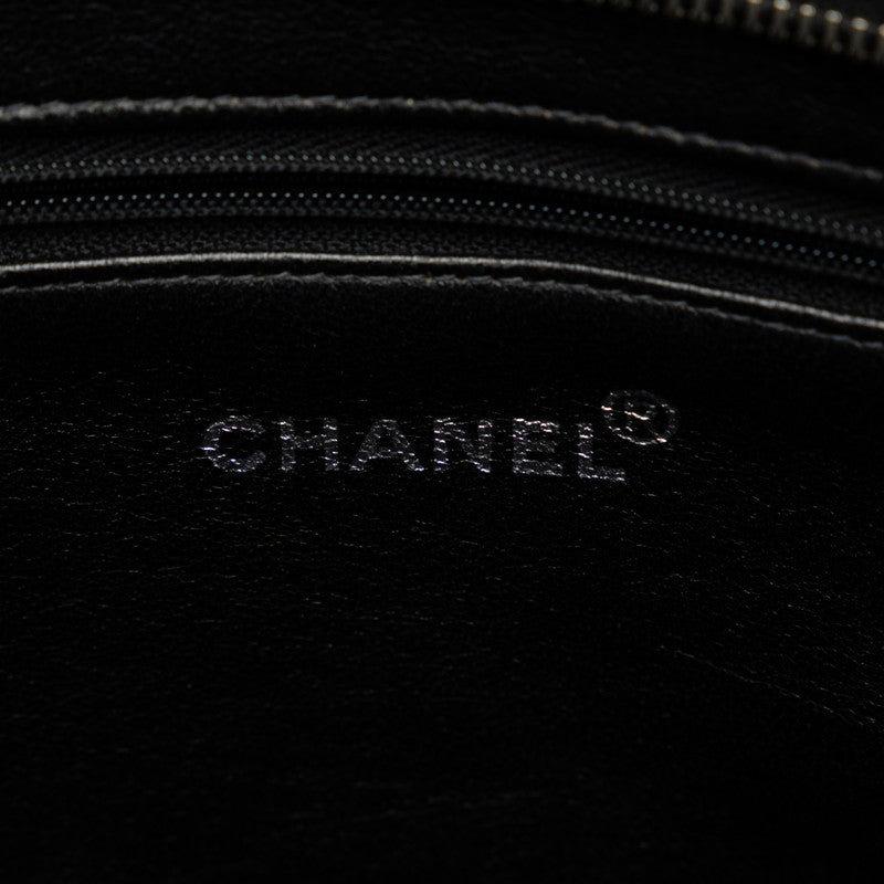 Top Quality Chanel Matrases Medallion   ilver  Tooth Bag Shoulder Bag Black Caviar S Leather  CHANEL
