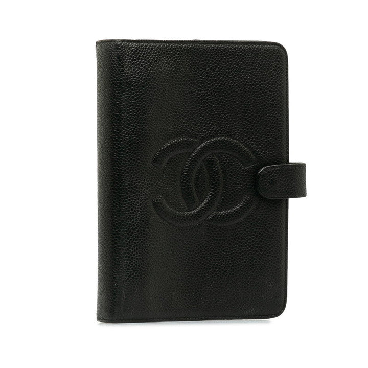 Top Quality Chanel Coco Agenda MM 6  Handbook Cover Black Caviar S  CHANEL