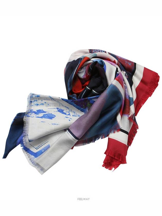 cruise cuba havana silk scarf shawl muffler red car Chanel