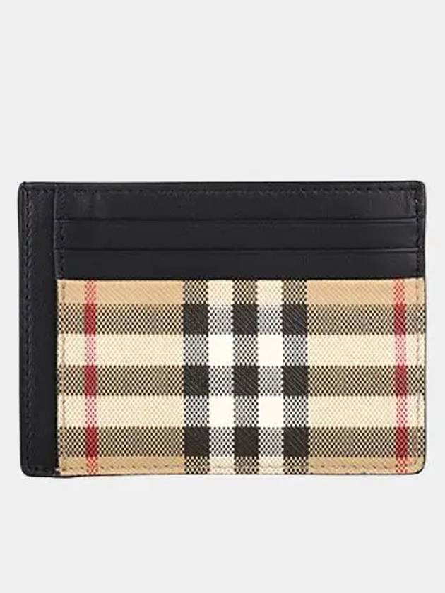 Burberry Vintage Check Money Clip Card Wallet Archive Beige